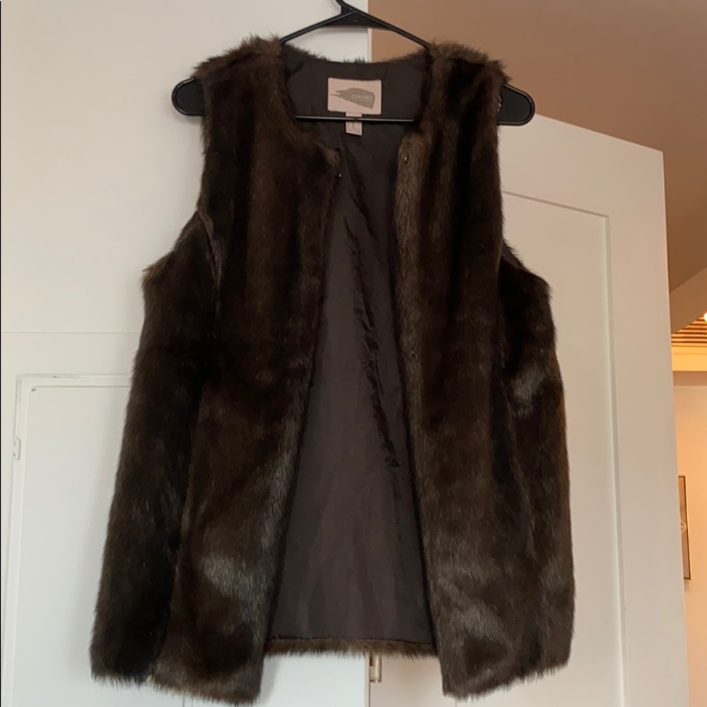 Faux fur vest
